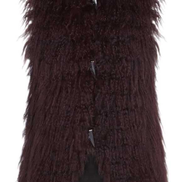 🔥BCBG MAXAZRIA RUNWAY Mongolian Fur Vest🔥 - Picture 1 of 8